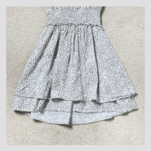 Rails Angelina Dress Sand Cheetah Shirred Waist Mini Dress Cap Sleeve Size XS - Picture 8 of 15